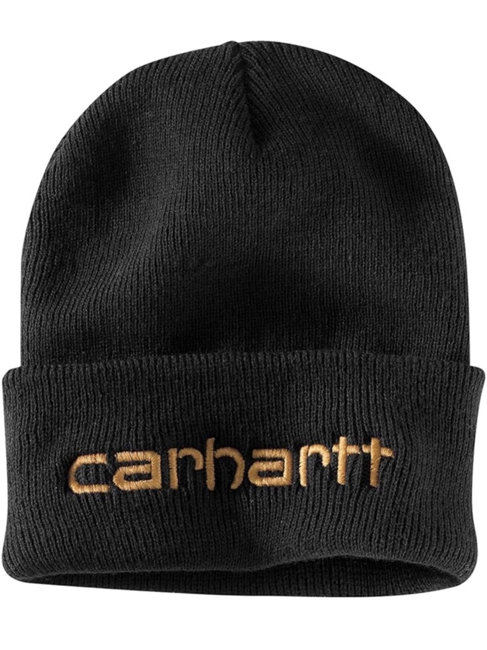 Carhartt Black Knit Insulated Logo Graphic Cuffed Beanie Hat - Picture 2 of 6